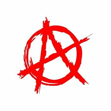 Symbol anarchistów - często kojarzony z punkami